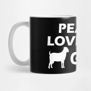 Goat - Peace, Loved and Goats Mug